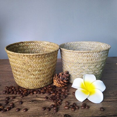 DIY Wicker Rattan Laundry Storage Baskets Woven Folding Flow