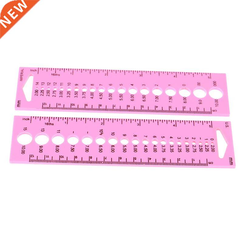 2pcs All In One Measure Ruler For Knitting Needles 2.0-10.0m