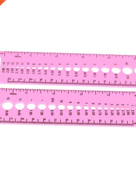 2pcs All In One Measure Ruler For Knitting Needles 2.0-10.0m