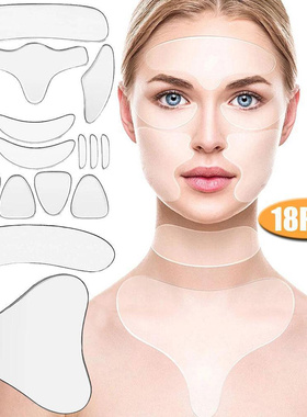 7/18/16Pcs Silicone Face Forehead Cheek Chin Sticker-wr