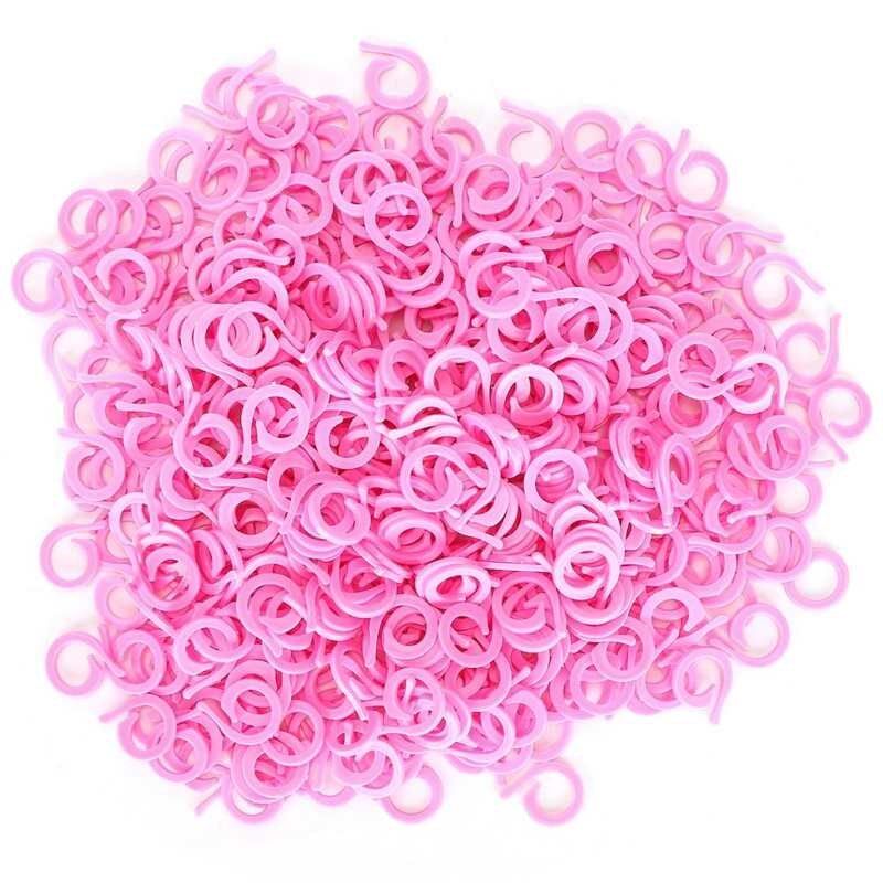 Plastic Knit Marker  Plastic Knit Marker Pink Counting Split