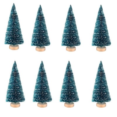 48 PCS Miniature Christmas Tree Artificial Snow Frost Trees