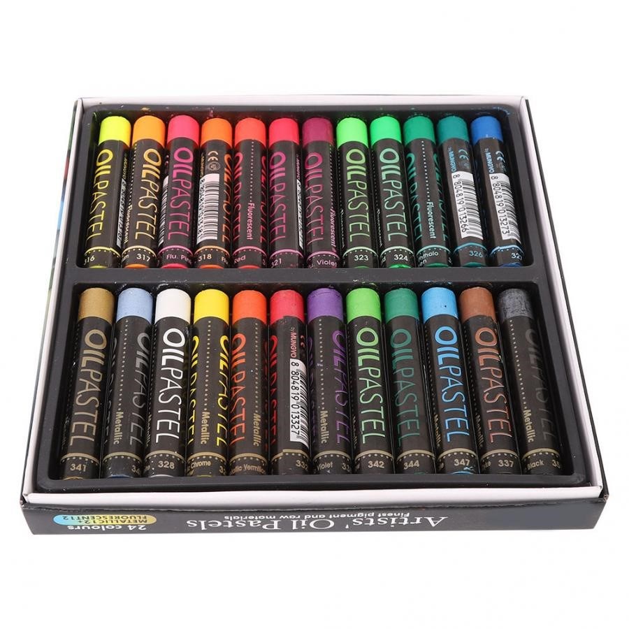 *24Colors Oil Pastel Graffiti Soft Pastel Painting Tool Draw