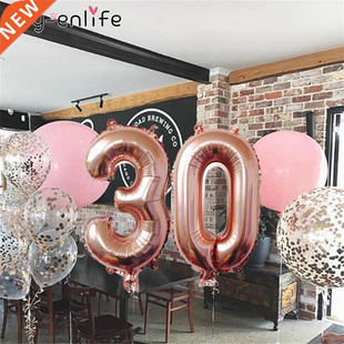 40inch 30/40/50/60 Anniversary Aluminium Foil Balloons Happ