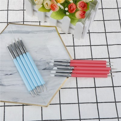 5PCS 2 Way Pottery Clay Ball Styluses Tools Polymer Clay Scu