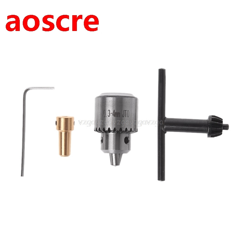 4x Micro Motor Drill Chuck Clamp 0.-4mm With Key .17mm Sha