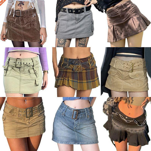 y2k Kawaii Harajuku Mini Jeans Skirt 2000s Retro Fairycon Gr