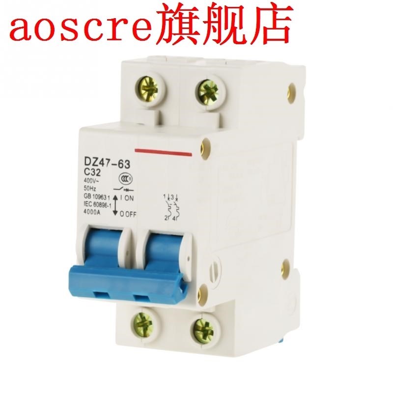 Miniature Circuit Breaker 2P 32A 400V Circuit Breaker Mini C