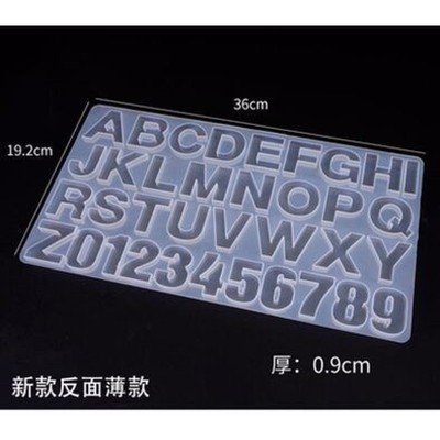 Epoxy resin mold alphabet letter numbers silicone mould Kit