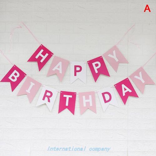 Paper Bunting Garland Banners Flags Happy Birthday Banner Bo