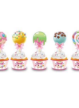 Xmas Lollipop Cake Topper Decorations Baby Shower  Sweet Ca