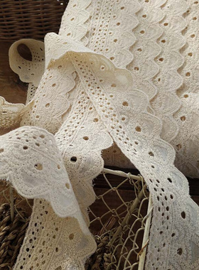 4.5MM WHITE COLOUR COTTON LACE DIY GARMENT RIBBON CURTAIN