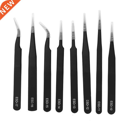 8pcs ESD10-ESD17 Anti-static Tweezers Set Kit Repairing for