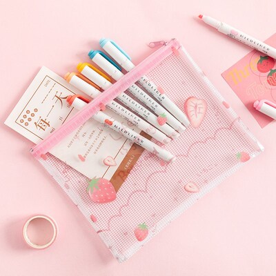 Ms. Ben's pencil bag, stationery bag, simple schoolgirl, Cut