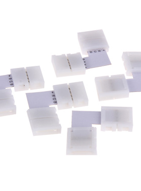 10x Clip-on L Shape 4Pin 5050 LED RGB String Solderless Coup