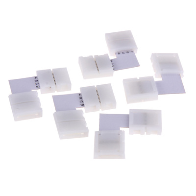 10x Clip-on L Shape 4Pin 5050 LED RGB String Solderless Coup