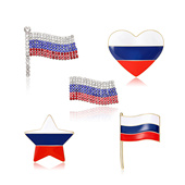 Star Enamel Women Beaut&Berry Pin Flag Love Russian Unisex