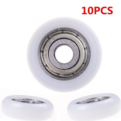 Hot! 10pcs 5*21.5*7mm Carbon Steel Bearing Pulley Wheels Emb