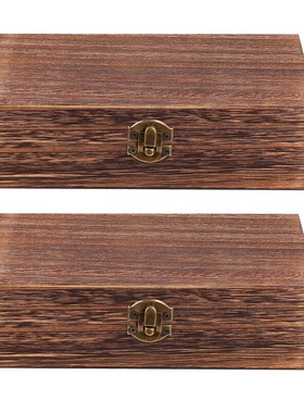 1 Set 2Pcs Retro Wooden Gift Packing Boxes Creative Oblong G