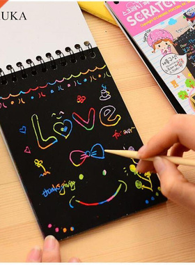 1PC Scratch Note Children's Creative DIY Scratch Paintin