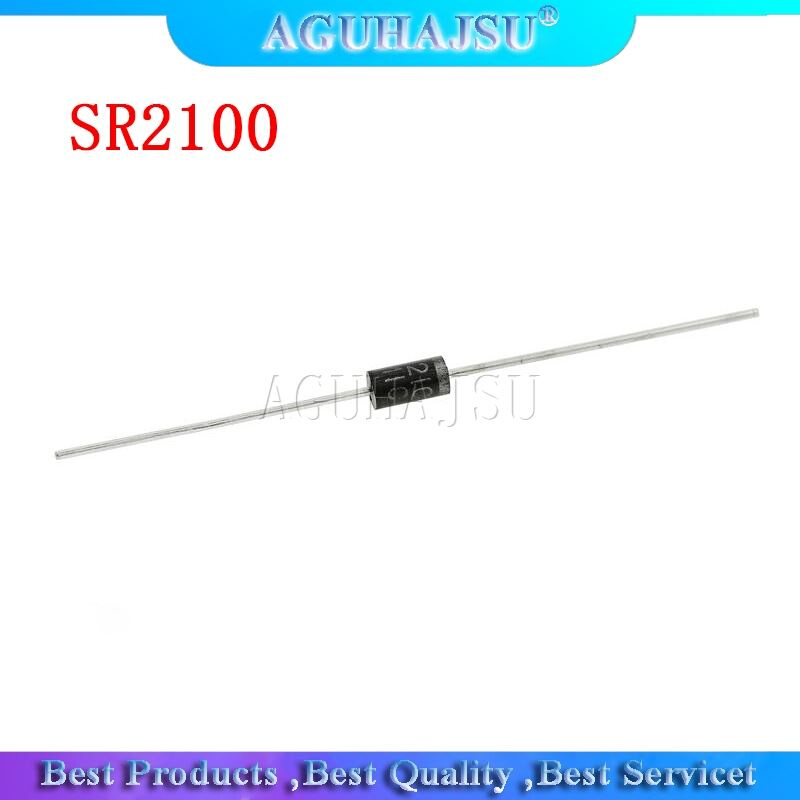 50PCS SCHOTTKY DIODE SR2100 2A 100V DO-15 DIP