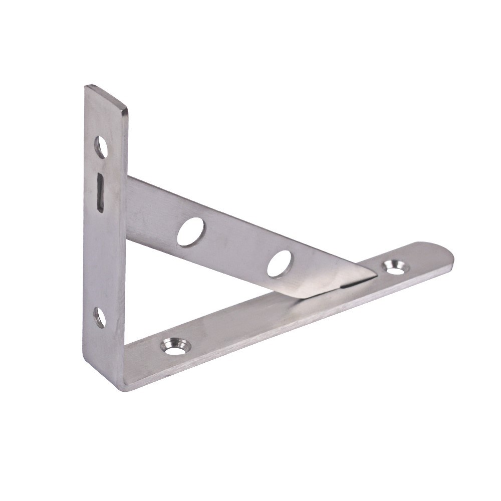 1 Pair Stainless Steel Brushed Finish 6 Inch Heavy Duty Shel