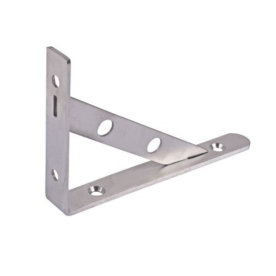 1 Pair Stainless Steel Brushed Finish 6 Inch Heavy Duty Shel