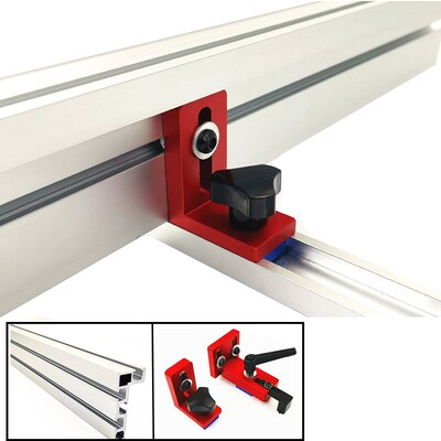 600/800mm Aluminium Profile 75mm Height Miter Track Stop Sli