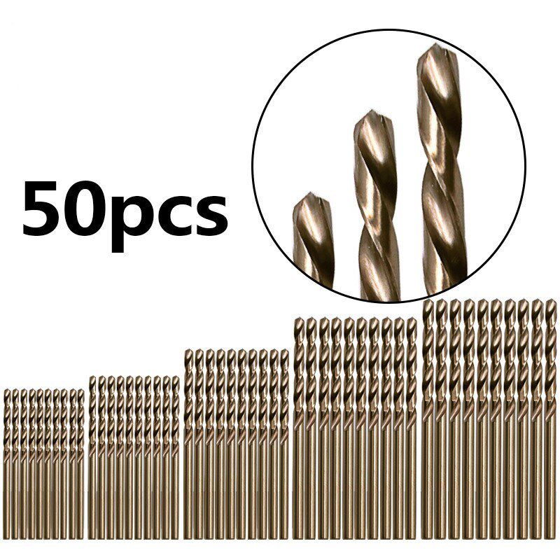 50Pcs Metric 1 - 3mm M35 Cobalt Steel Extremely Heat Resista