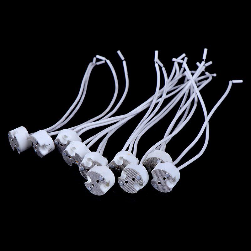 10/5/1pcs 220V 2A MR16 GU5.3 Base Socket Wire Connector Led
