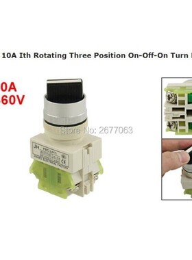 660V Ui 10A Ith Rotating Three Position On-Off-On 2 NO Turn
