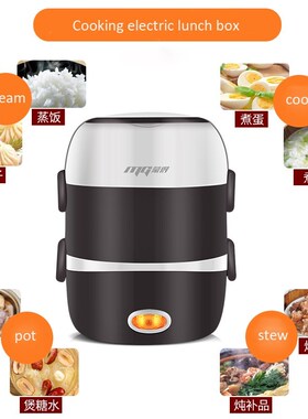 Mini Rice Cooker Thermal Heating Electric Lunch Box 2/3 Laye
