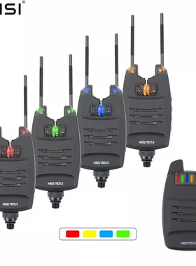 Hirisi 1+4 Carp Fishing Alarm Set Sounds and LED Alarming