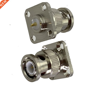 1pcs Connector BNC Plug Male 4 Holes Flange Solder Pancel Mo