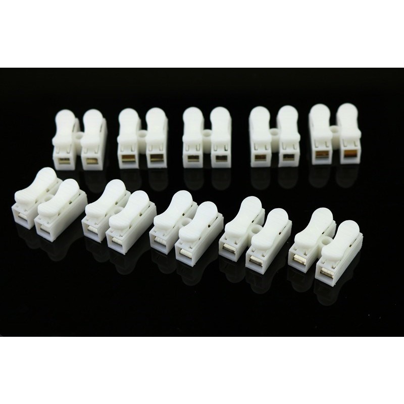 10Pcs/lot 2p Spring Connector Wire With No Welding Screws Qu