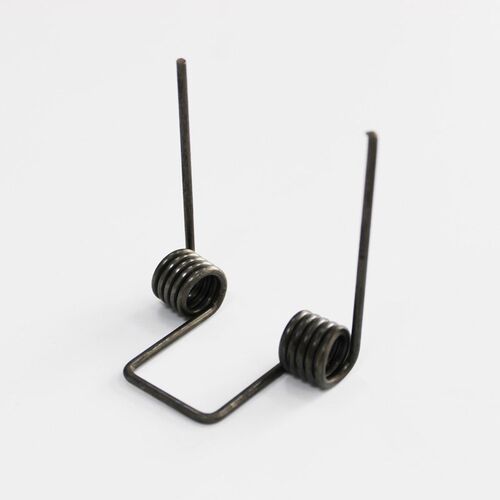 Double torsion spring,wire dia 2.5mm OD. 15.5mm feet length