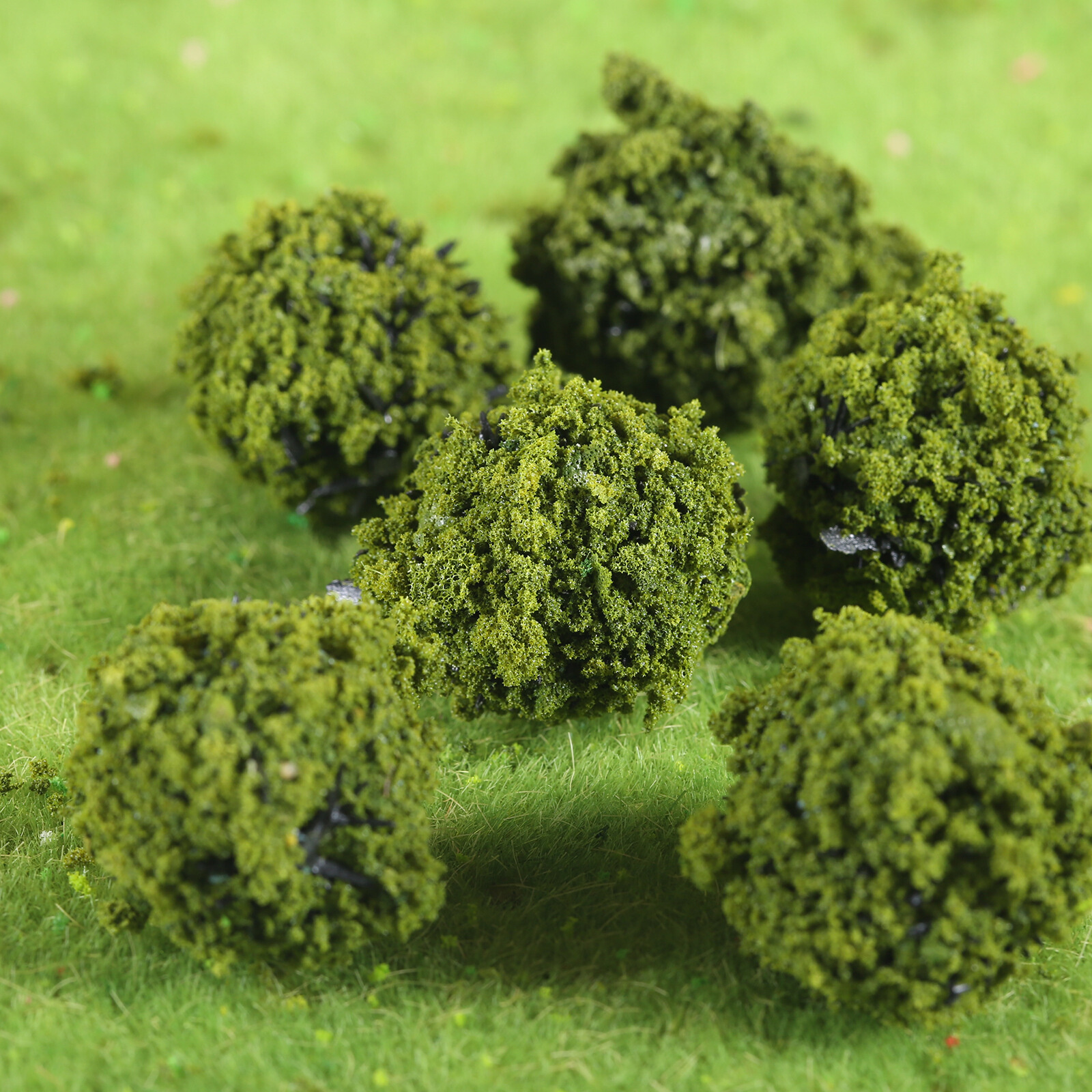 40 Pcs Bush Trees Miniature Artificial Grass for Sand Table