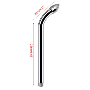Enema Long Steel Flusher Stainless Plug Butt Cleaning Tube