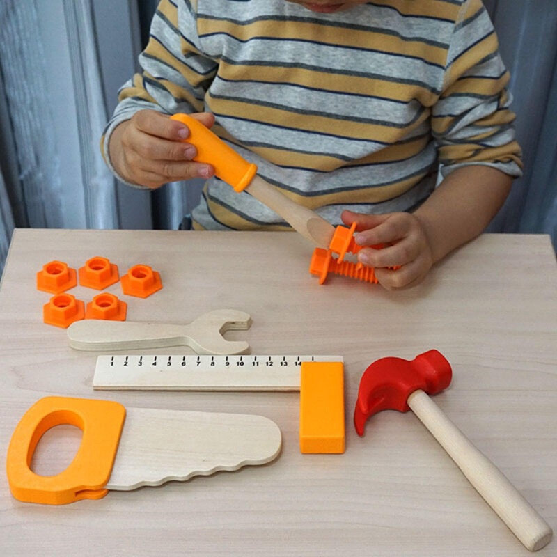 Educational Tool Wooden Hammer Children's Pretend Play