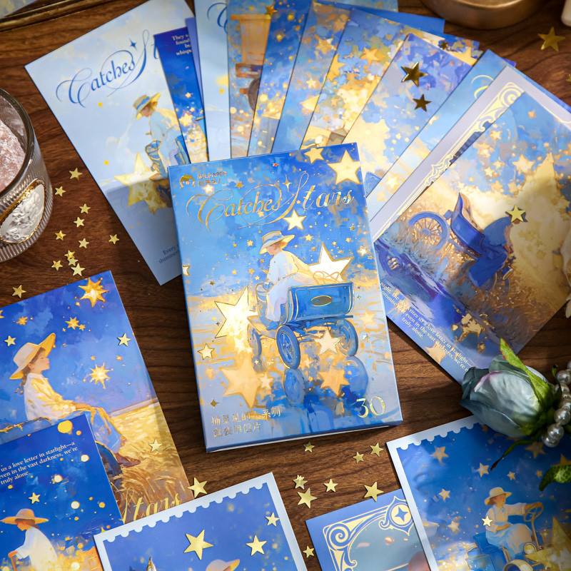 纸先生盒装明信片捕星星的人