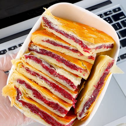 滇二娃大黄油玫瑰饼300克中秋鲜花大月饼传统糕点小吃早餐甜点