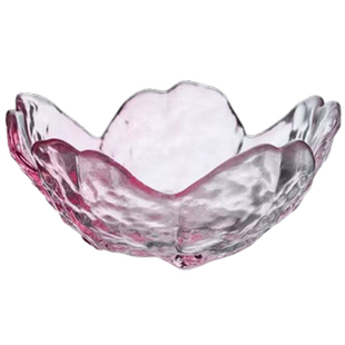 下午茶锤纹樱花玻璃味碟调料酱料碟精致碟子小碗家用醋碟火锅盘子