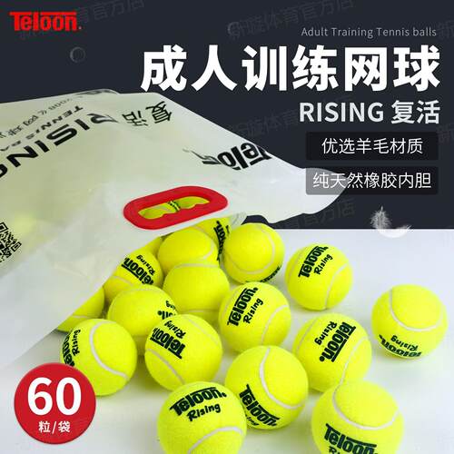 天龙网球rising复活有压训练比赛网球高弹耐打袋装60粒发球机网球