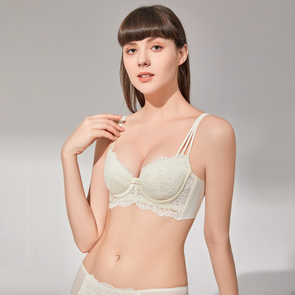 大胸专属软钢圈内衣性感三叉肩带包裹胸罩防下垂聚拢胸部文胸罩