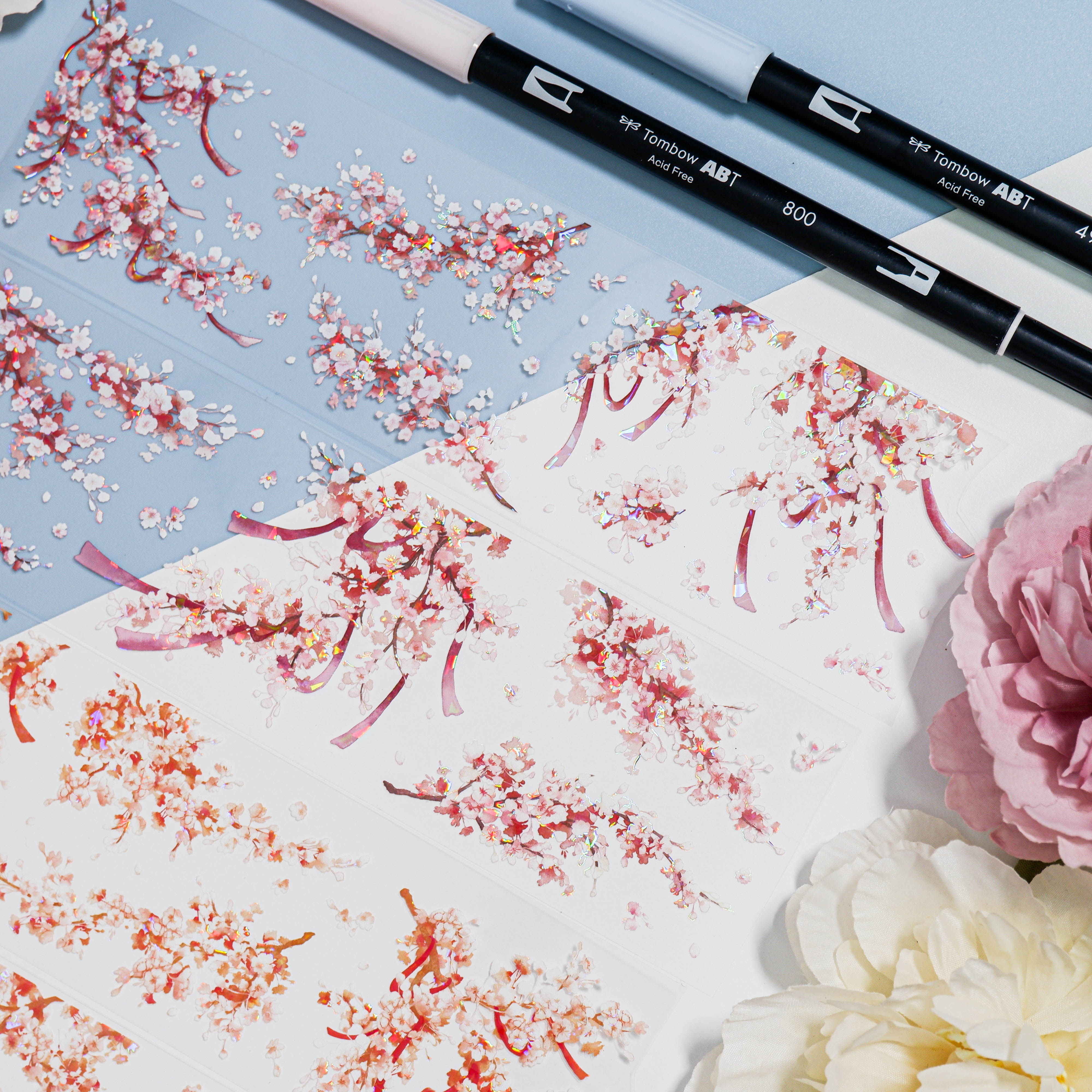 景物志#10月樱时渡银杏谣冰火蔷薇涌碧泉pet胶带琉璃光流麻吧唧