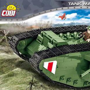 COBI正版一战FT17英国Mark I德国坦克积木拼装玩具模型收藏