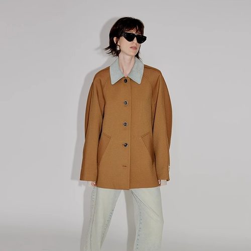 PHISM街头聚酯纤维单排扣外套