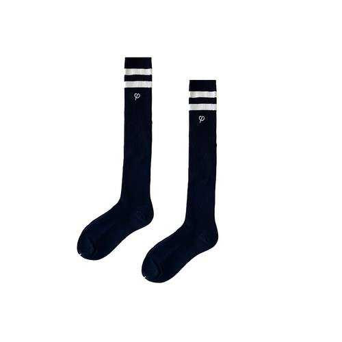 PHISM双纹刺绣高筒袜P61AA03