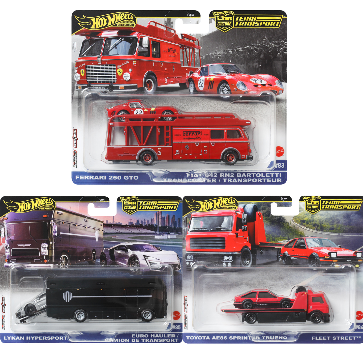 风火轮运输车队法拉利合金车玩具