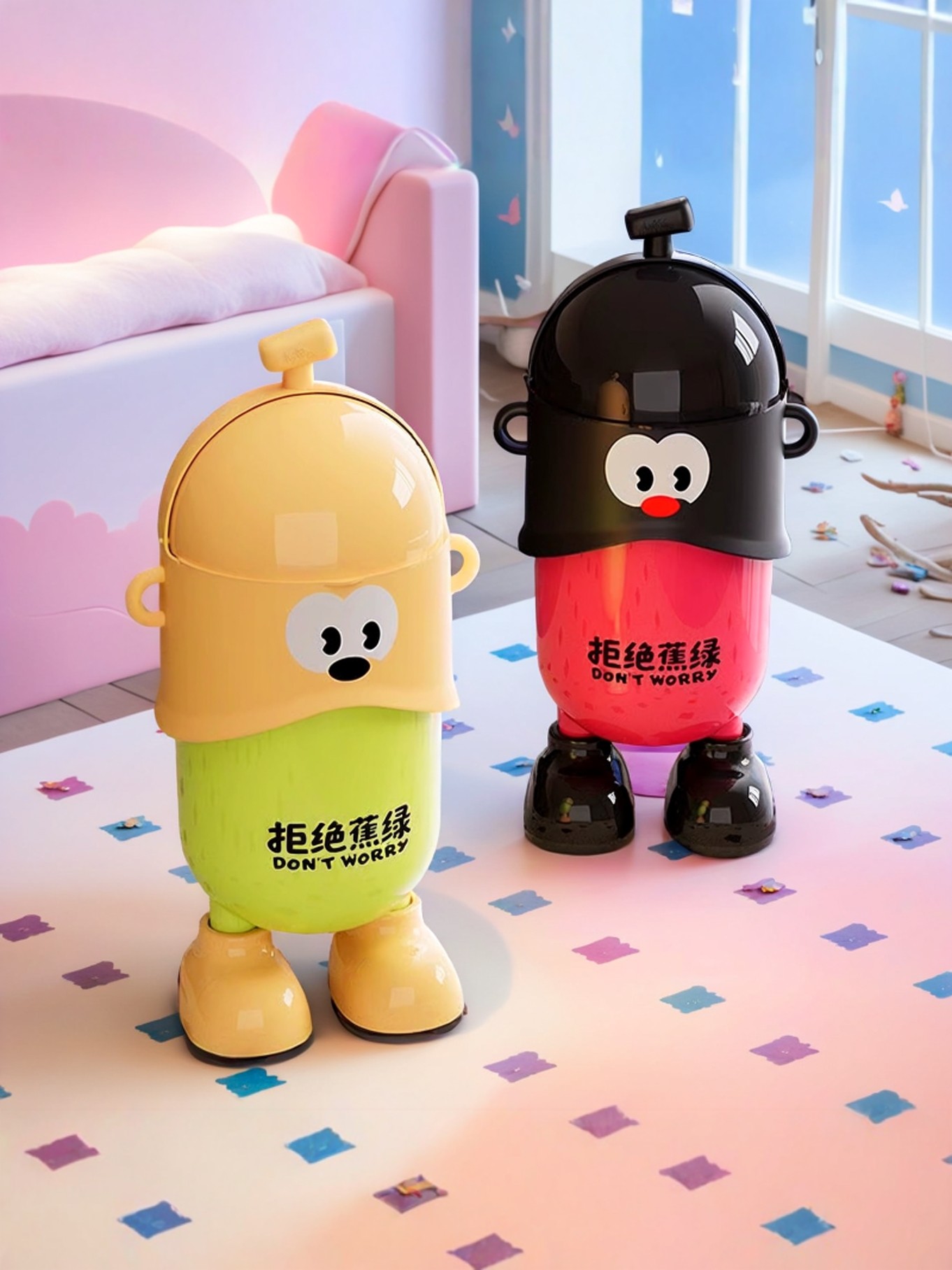 垃圾桶家庭儿童房客厅高颜值大容量可爱创意卧室浴室纸篓卫生桶